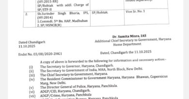 *IPS सुरिंदर सिंह भोरिया होंगे रोहतक के नए SP* *हरियाणा सरकार ने रोहतक के SP नरेन्द्र बिजरनिया IPS को पद से हटाया* *बिजरनिया के बाद में जारी होंगे आर्डर*