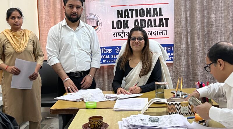 जिला न्यायालय परिसर, पंचकूला और कालका में हुआ राष्ट्रीय लोक अदालत का आयोजन/ 19,929 मामलों के निपटारे के साथ 25,844,032 रुपये की समझौता राशि भी तय*