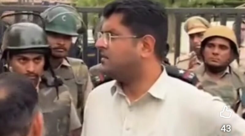 पुर्व डिप्टी सीएम दुष्यंत के हिसार पुलिस पर आरोप / मुझ पर गाड़ी चढ़ाने की कोशिश के साथ भी बंदूकें तानी!*