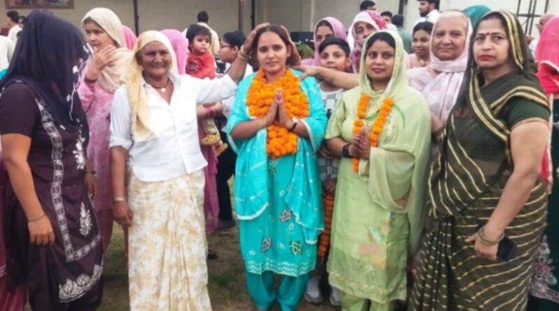 पानीपत के वार्ड-13 से शिखा पंचाल बनी निर्विरोध जिला पार्षद*