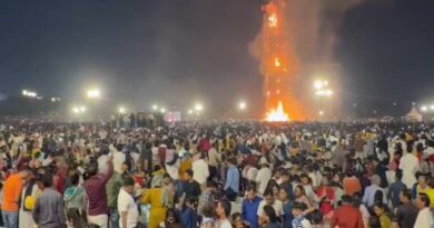 *पंचकूला में देश का सबसे ऊंचा 221 फीट का रावण धू-धू कर जला*
