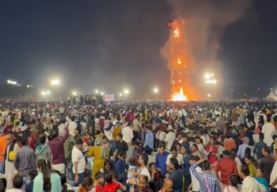 *पंचकूला में देश का सबसे ऊंचा 221 फीट का रावण धू-धू कर जला*